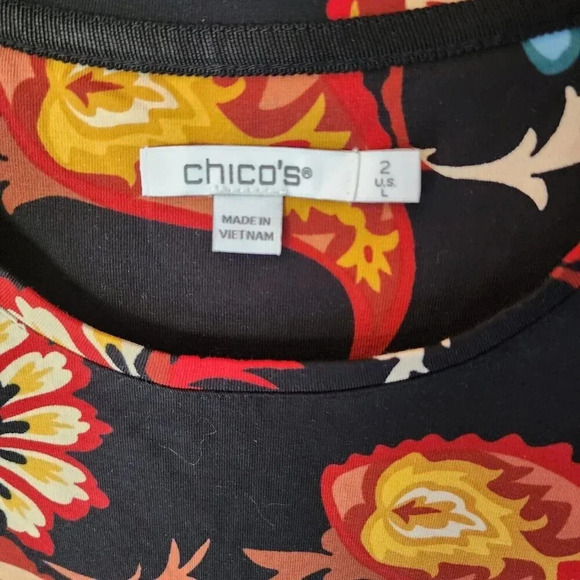 Chico's Top Blouse Size Large Multicolor Long Sleeve Pullover For Women - Picture 5 of 11